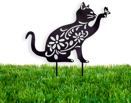 Cat Garden Stake