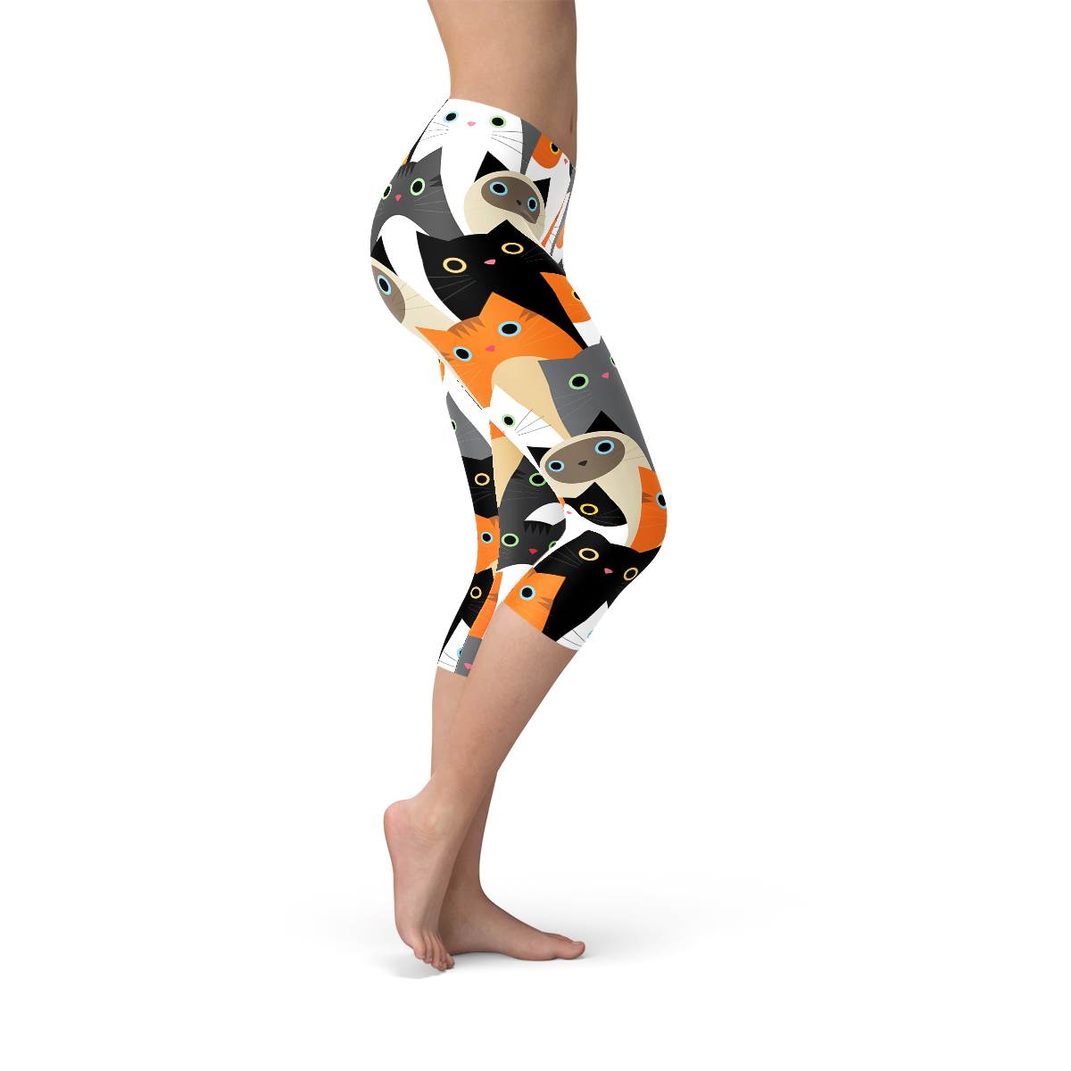 All Over Cats Capri Leggings