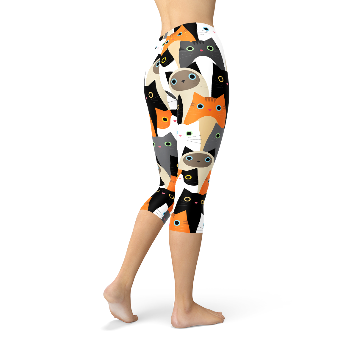 All Over Cats Capri Leggings