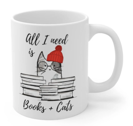 Books & Cats Mug
