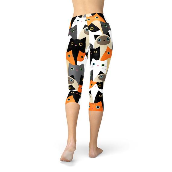 All Over Cats Capri Leggings